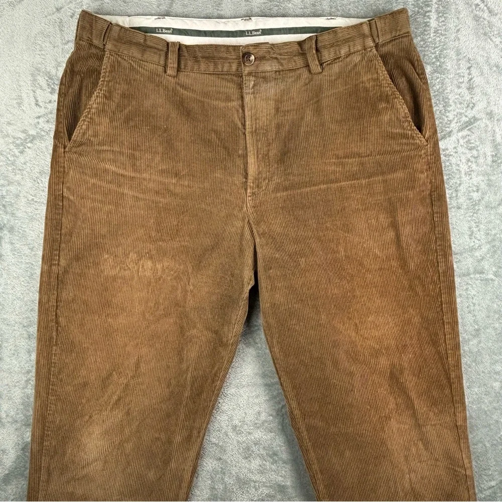 LL Bean Corduroy‎ Pants Mens 38x29 Brown Country Comfort Waist Stretch